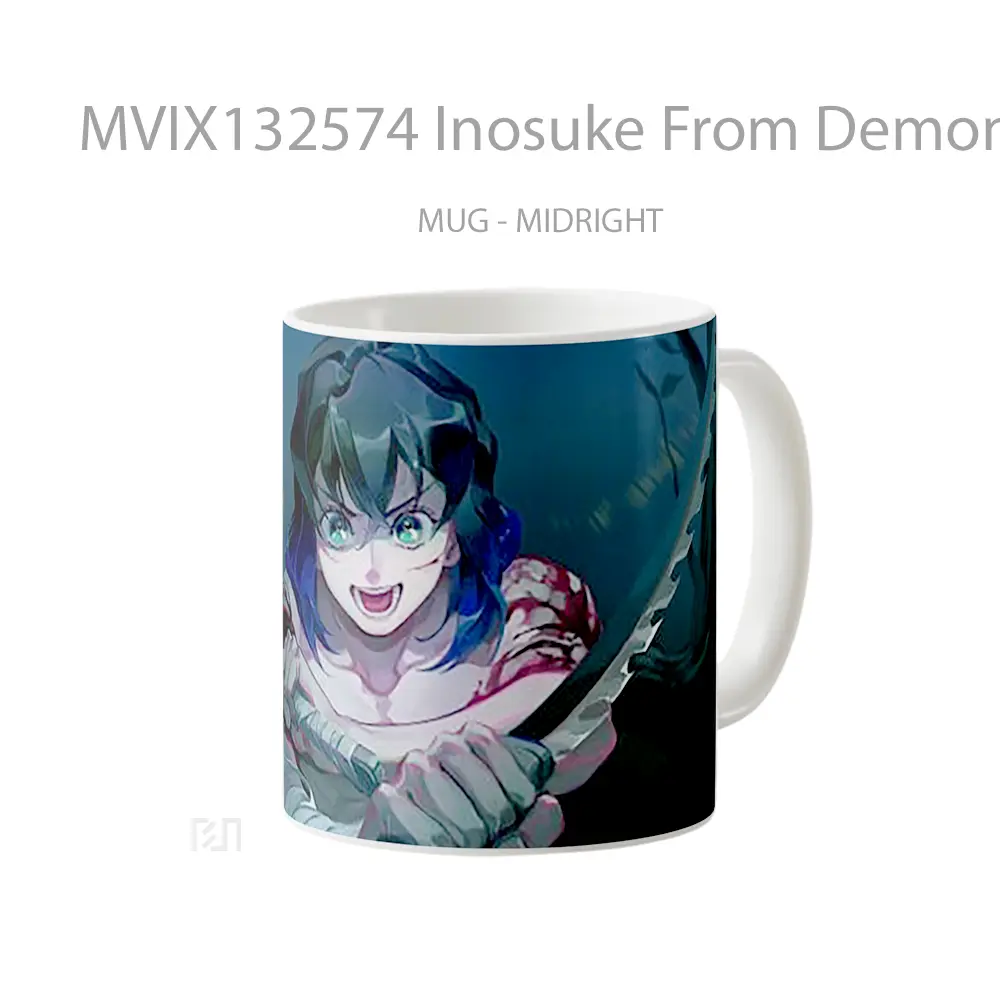 Mug Inosuke From Demon Slayer Cangkir Anime - All-side / Desain
