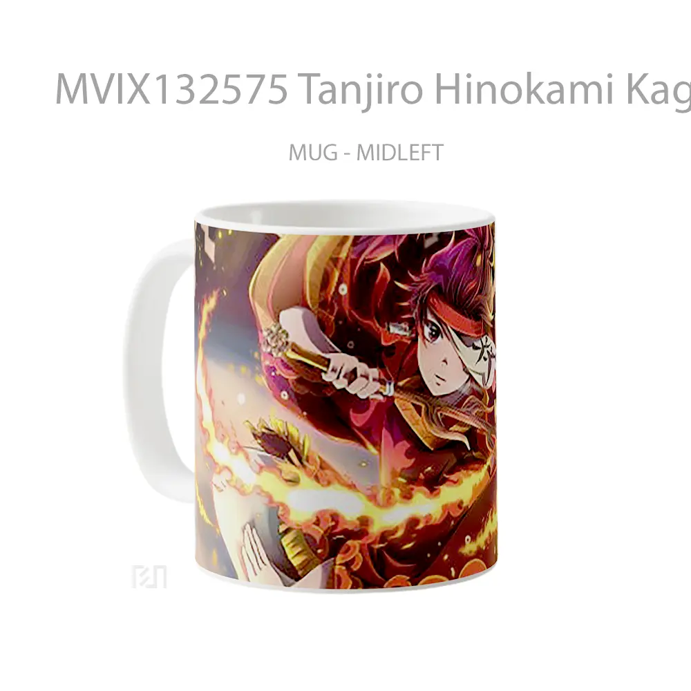 Mug Tanjiro Hinokami Kagura Dance Of The Fire God Cangkir Anime - All-side / Desain