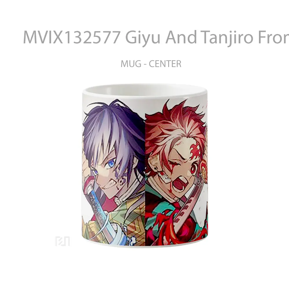 Mug Giyu And Tanjiro From Demon Slayer Cangkir Anime