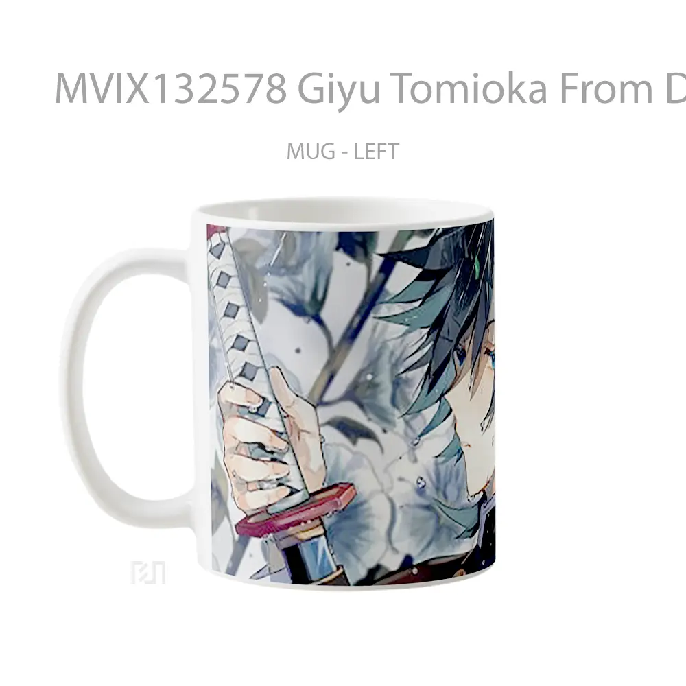 Mug Giyu Tomioka From Demon Slayer V1 Cangkir Anime - All-side / Desain