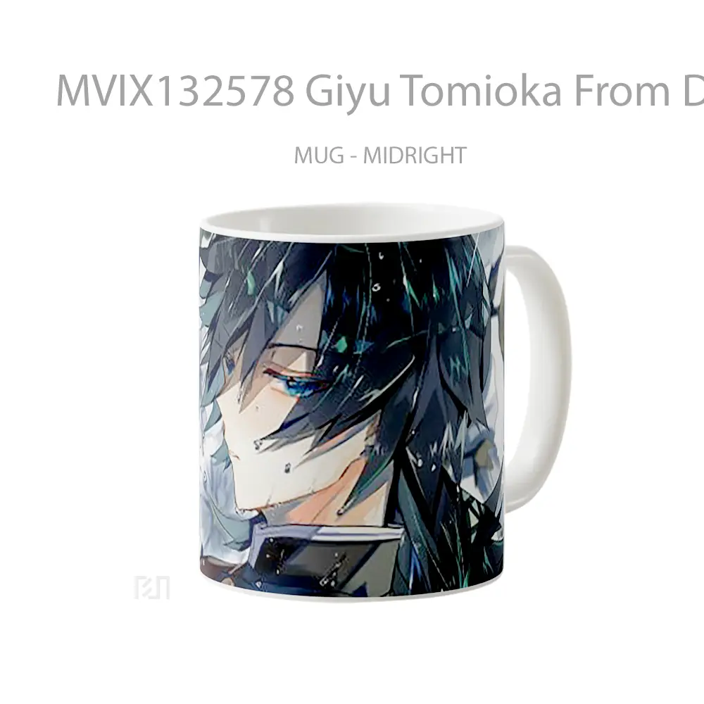 Mug Giyu Tomioka From Demon Slayer V1 Cangkir Anime - All-side / Desain