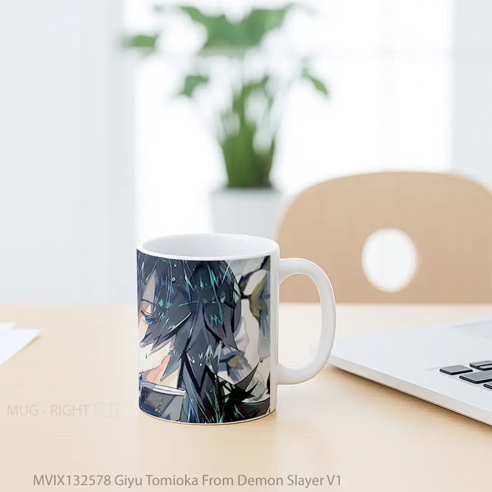 Mug Giyu Tomioka From Demon Slayer V1 Cangkir Anime - All-side / Desain