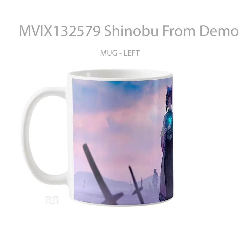 Mug Shinobu From Demon Slayer V2 Cangkir Anime - All-side / Desain