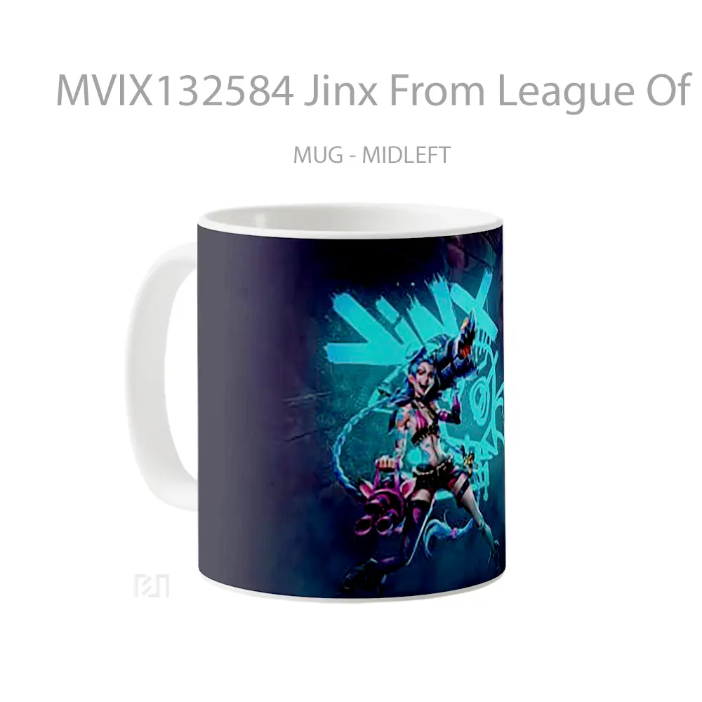 Mug Jinx From League Of Legends V2 Cangkir Gamer - All-side / Desain