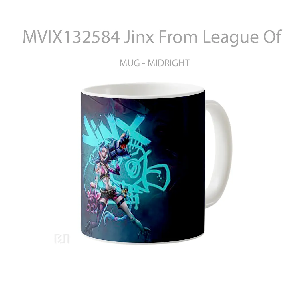 Mug Jinx From League Of Legends V2 Cangkir Gamer - All-side / Desain