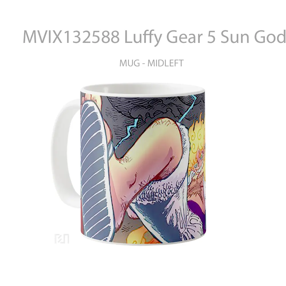 Mug Luffy Gear 5 Sun God Nika From One Piece Cangkir Anime - All-side / Desain