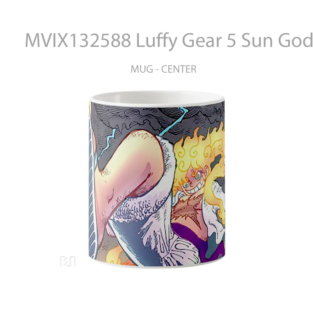 Mug Luffy Gear 5 Sun God Nika From One Piece Cangkir Anime