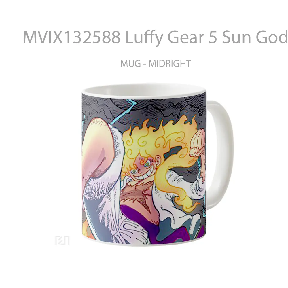 Mug Luffy Gear 5 Sun God Nika From One Piece Cangkir Anime - All-side / Desain