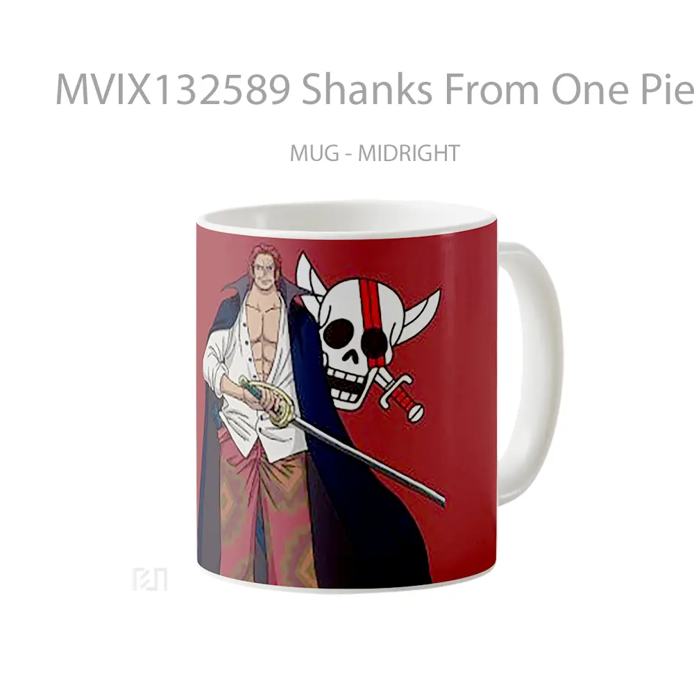 Mug Shanks From One Piece Cangkir Anime - All-side / Desain