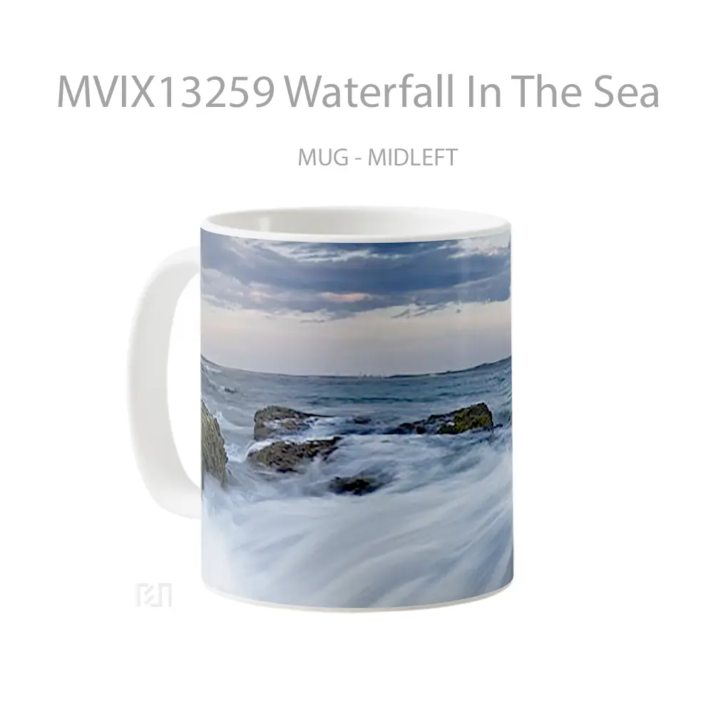 Mug Waterfall In The Sea Gelas Pemandangan Alam - All-side / Desain