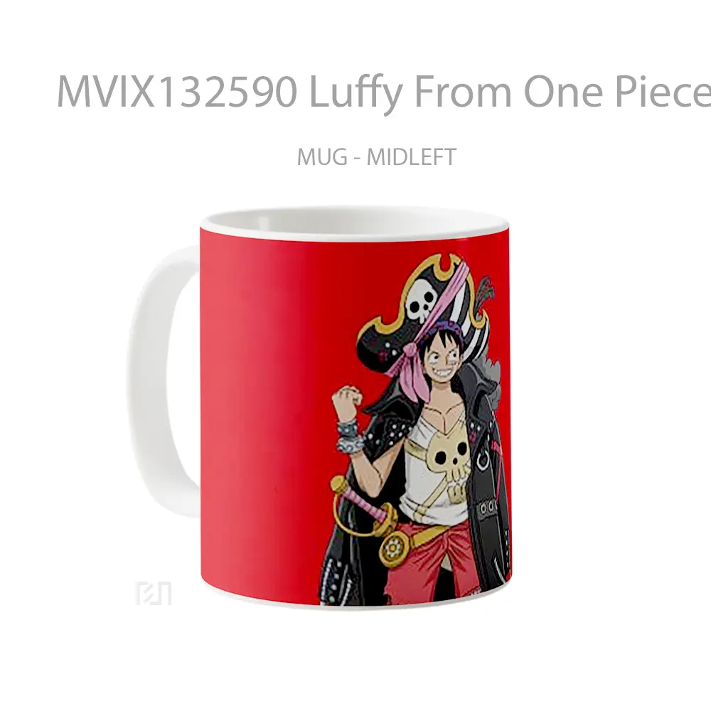 Mug Luffy From One Piece V4 Cangkir Anime - All-side / Desain