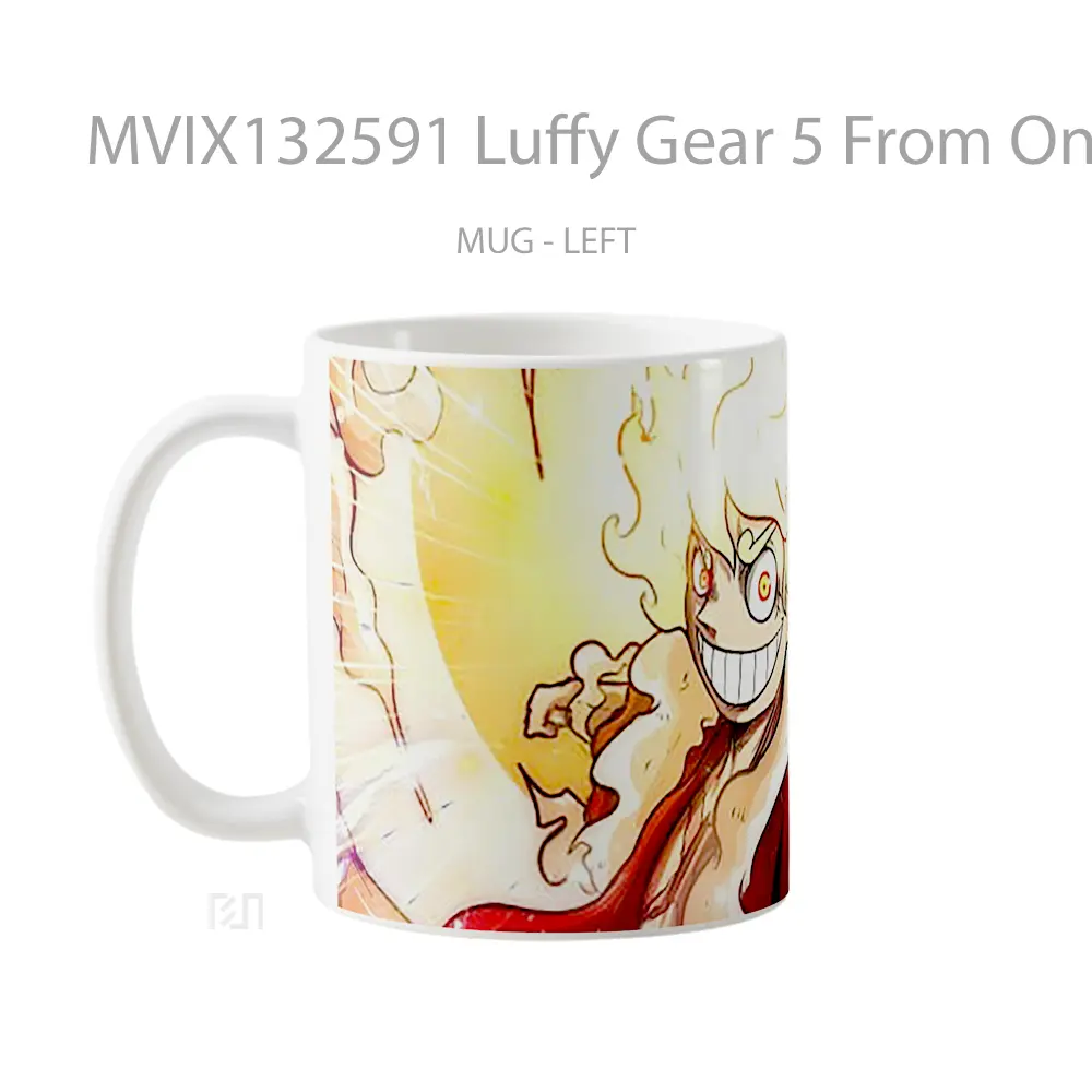 Mug Luffy Gear 5 From One Piece V1 Cangkir Anime - All-side / Desain