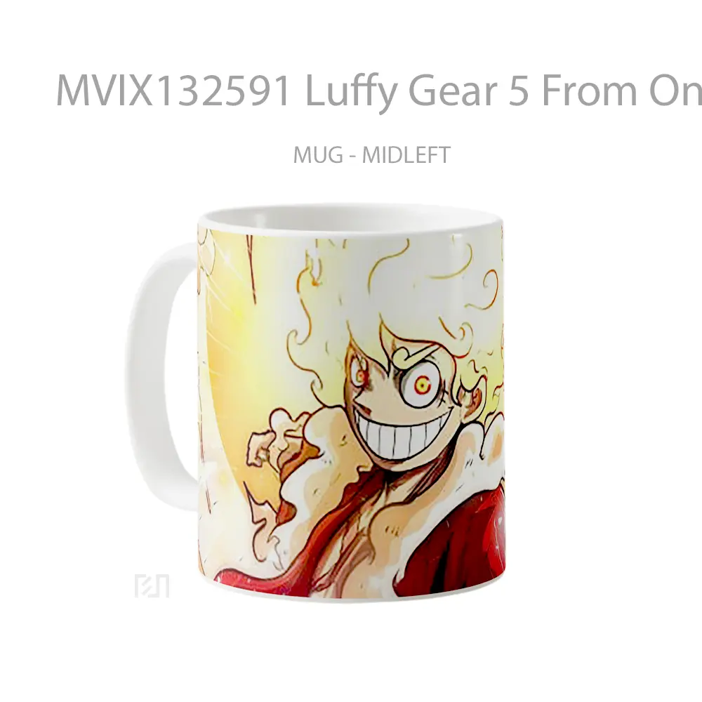 Mug Luffy Gear 5 From One Piece V1 Cangkir Anime - All-side / Desain