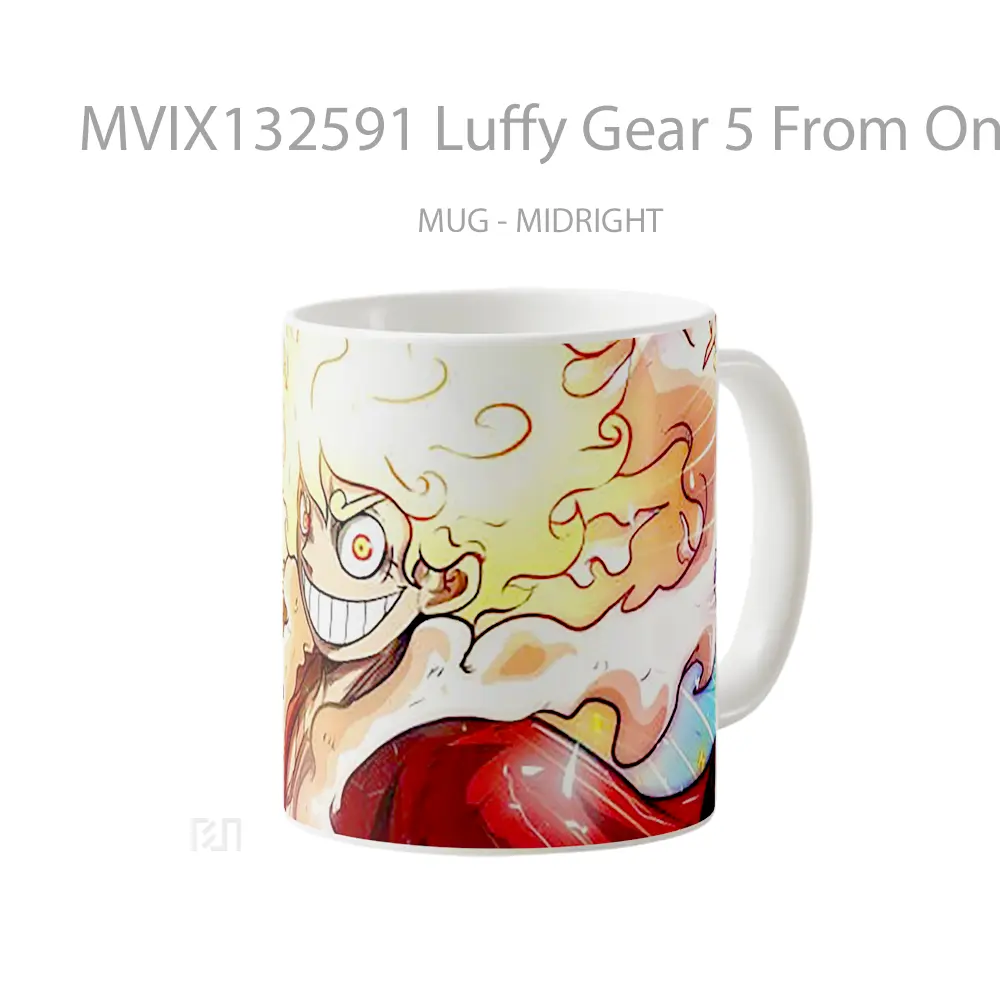 Mug Luffy Gear 5 From One Piece V1 Cangkir Anime - All-side / Desain