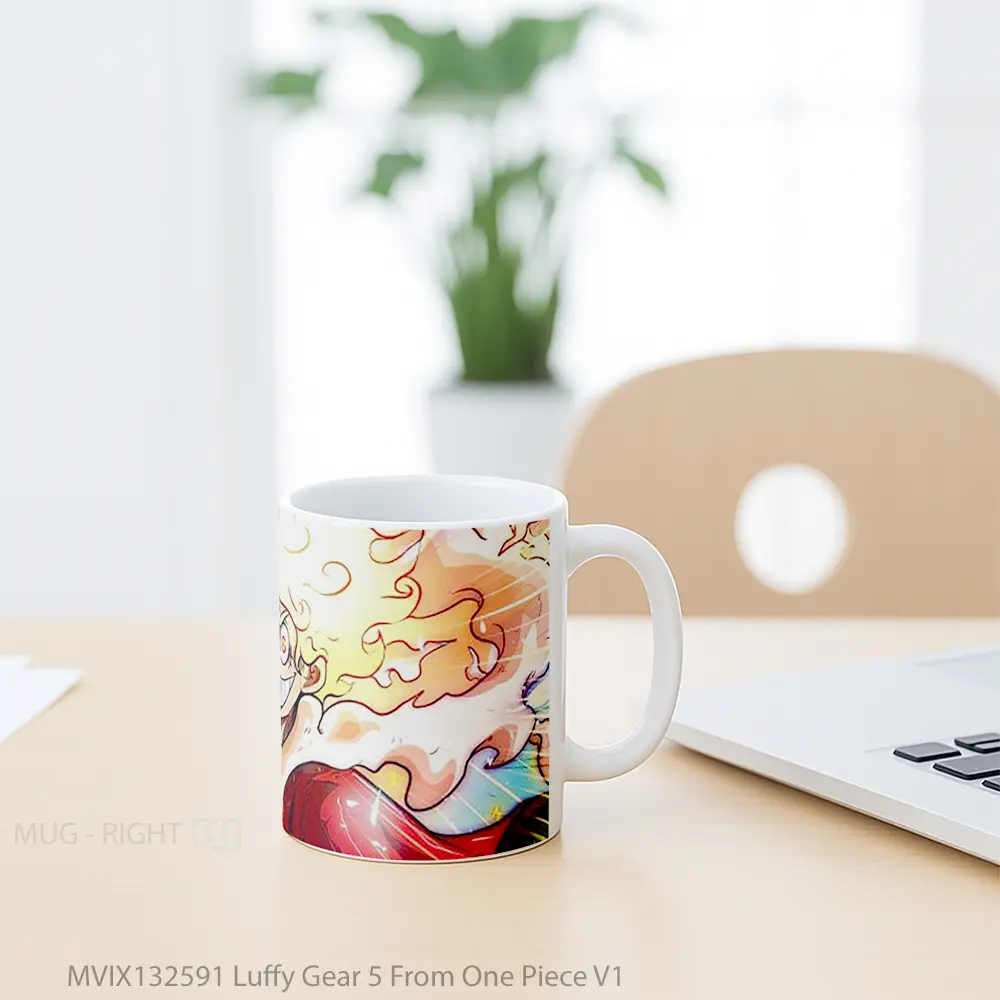 Mug Luffy Gear 5 From One Piece V1 Cangkir Anime - All-side / Desain
