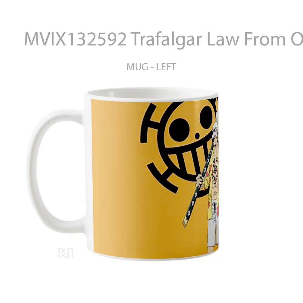 Mug Trafalgar Law From One Piece V1 Cangkir Anime - All-side / Desain
