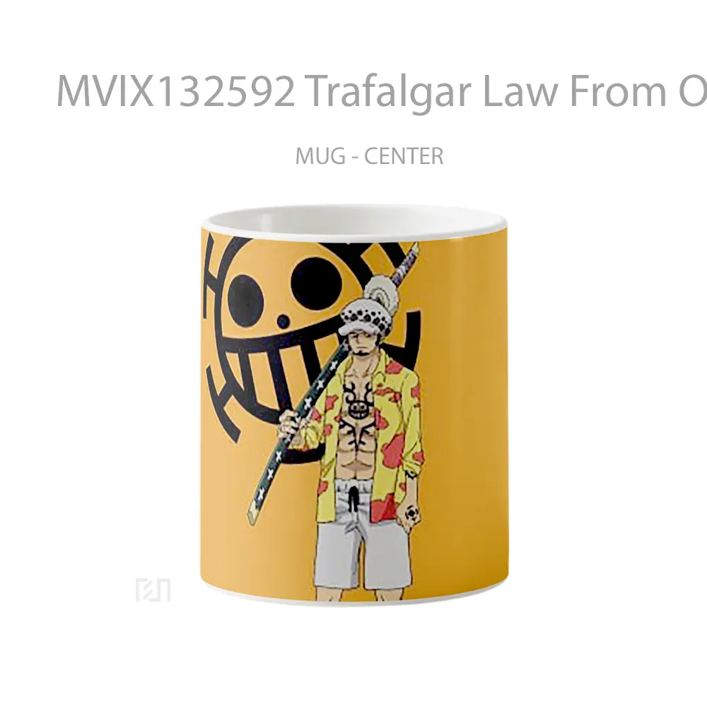 Mug Trafalgar Law From One Piece V1 Cangkir Anime