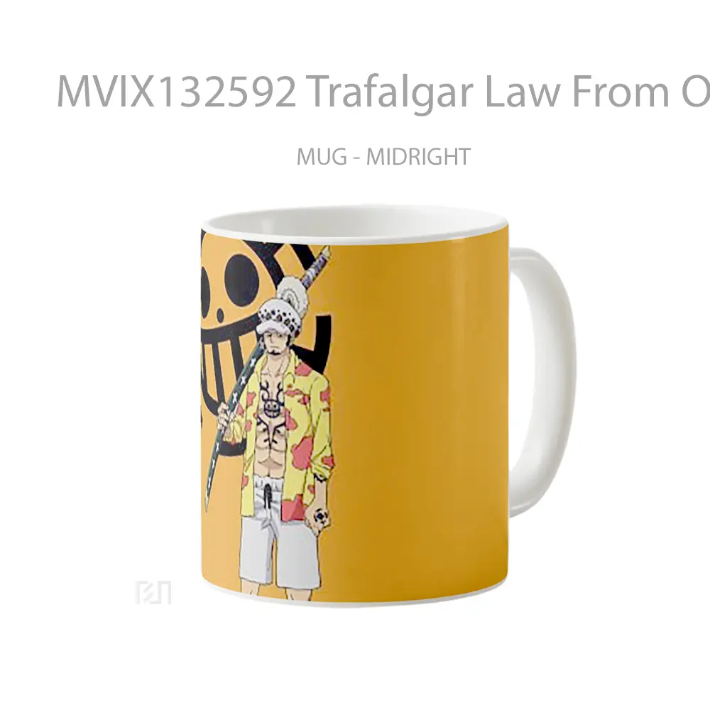 Mug Trafalgar Law From One Piece V1 Cangkir Anime - All-side / Desain