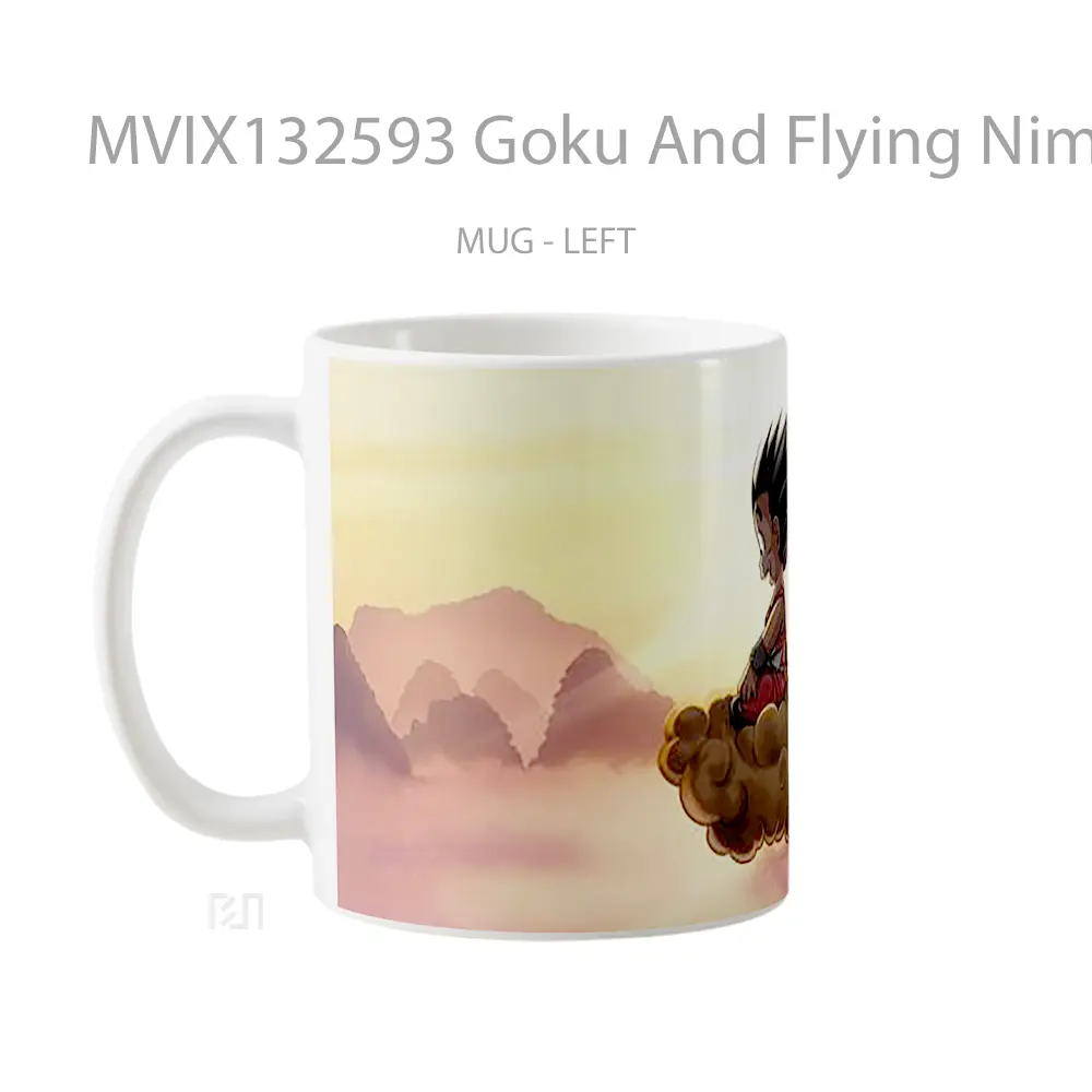 Mug Goku And Flying Nimbus Dragon Ball Cangkir Anime - All-side / Desain