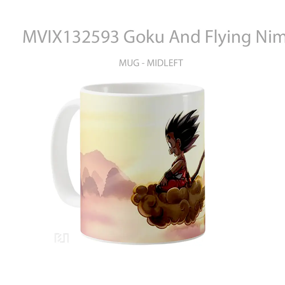 Mug Goku And Flying Nimbus Dragon Ball Cangkir Anime - All-side / Desain