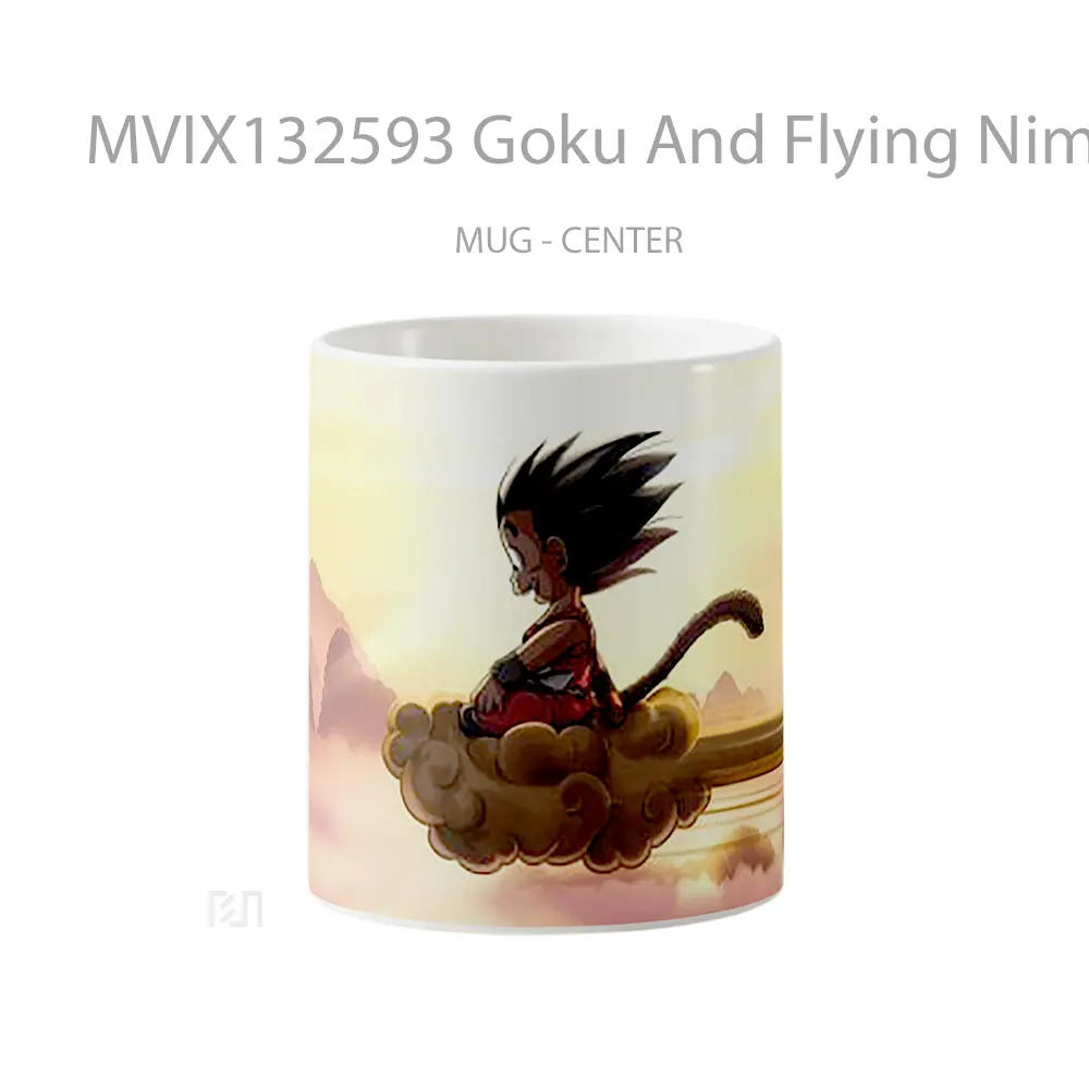Mug Goku And Flying Nimbus Dragon Ball Cangkir Anime