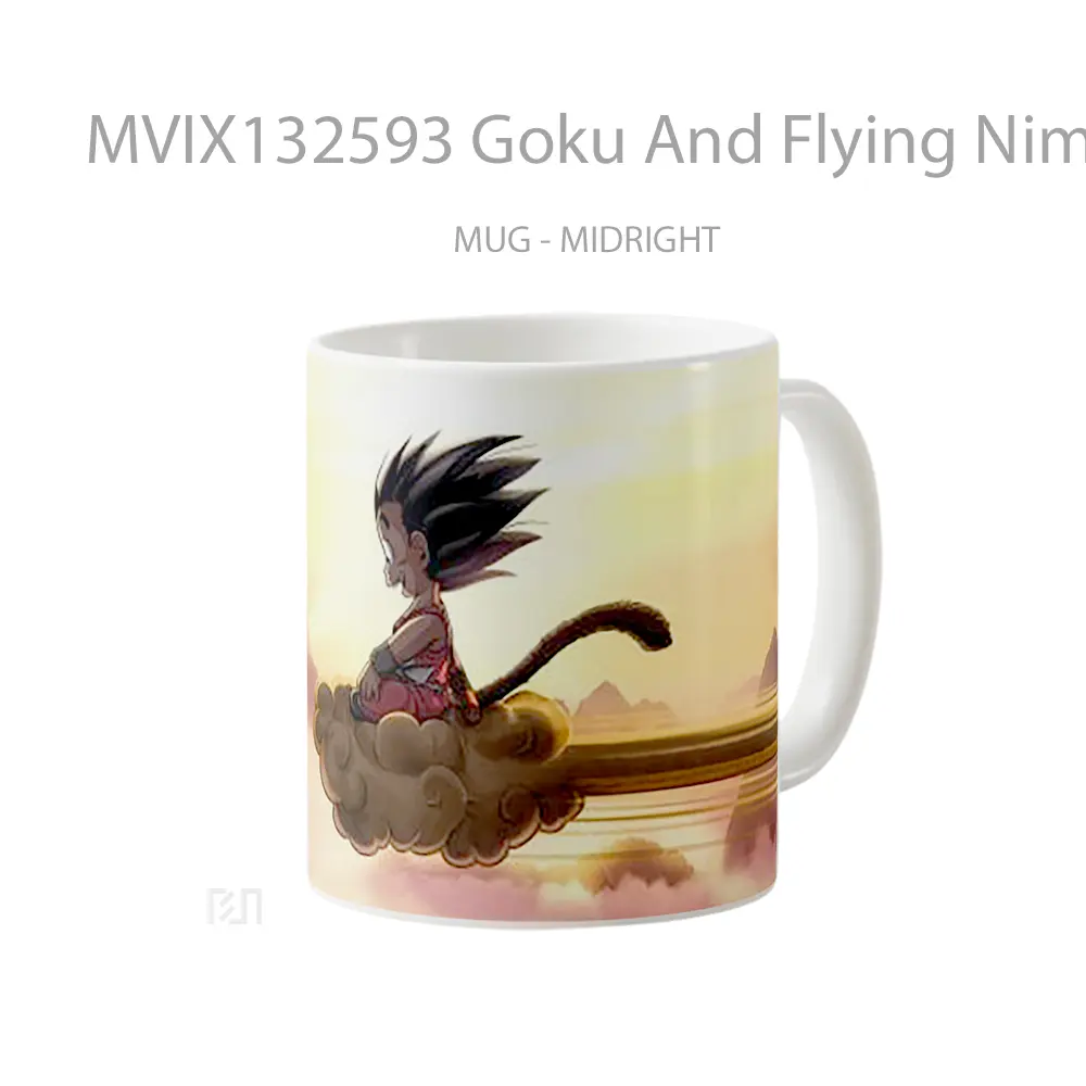 Mug Goku And Flying Nimbus Dragon Ball Cangkir Anime - All-side / Desain
