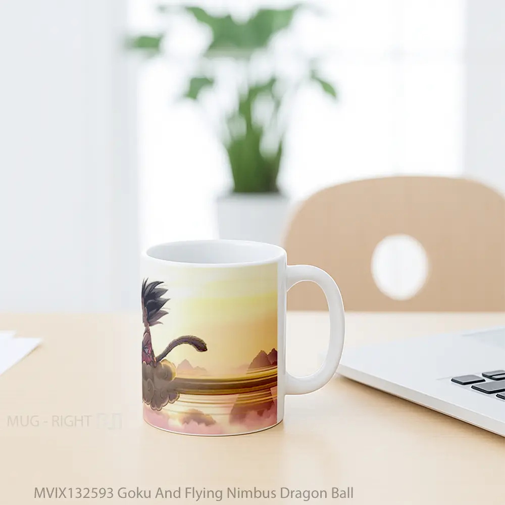 Mug Goku And Flying Nimbus Dragon Ball Cangkir Anime - All-side / Desain