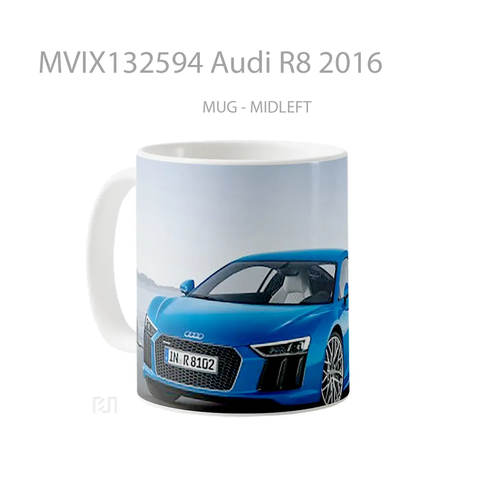 Mug Audi R8 2016 Cangkir Mobil - All-side / Desain