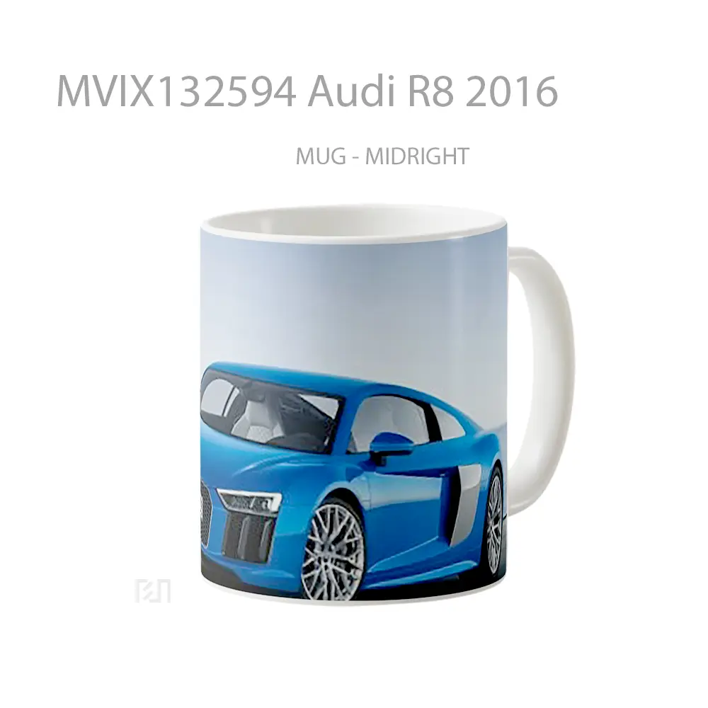 Mug Audi R8 2016 Cangkir Mobil - All-side / Desain