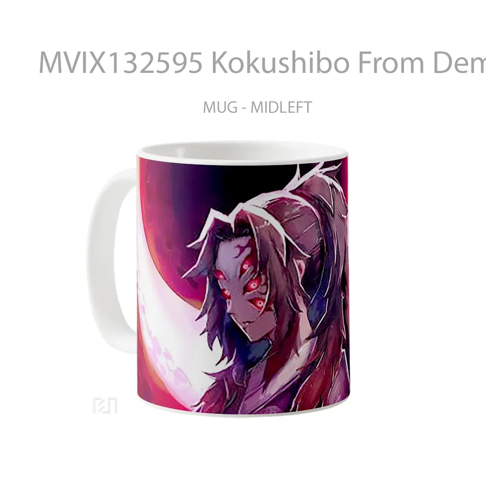 Mug Kokushibo From Demon Slayer V2 Cangkir Anime - All-side / Desain