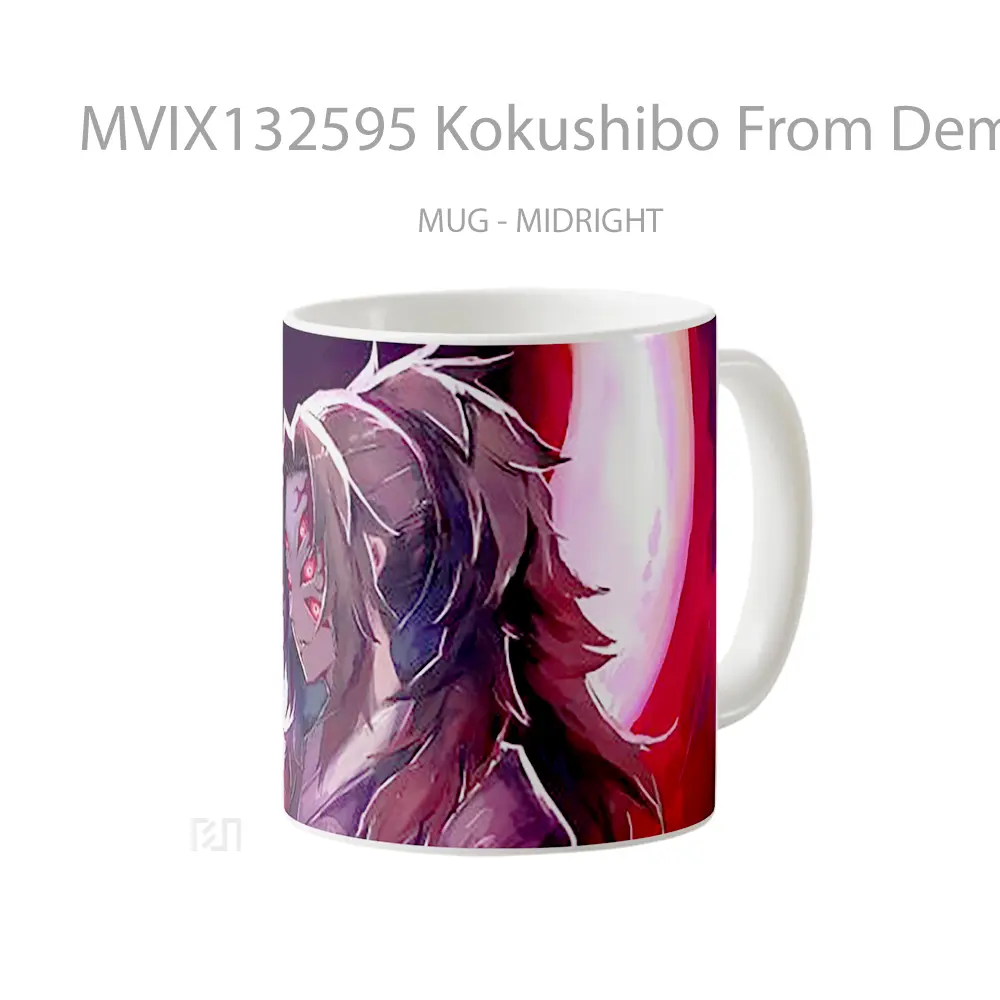 Mug Kokushibo From Demon Slayer V2 Cangkir Anime - All-side / Desain