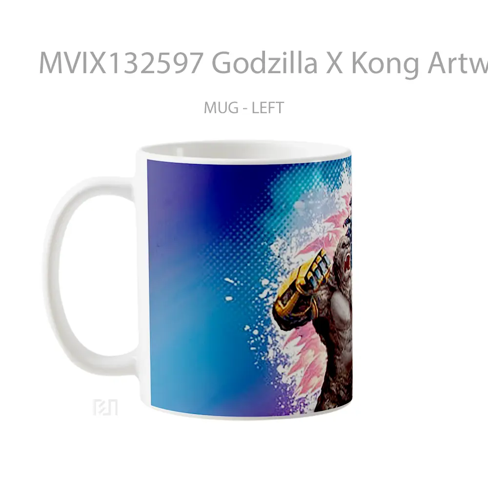 Mug Godzilla X Kong Artwork Gelas Seni Modern - All-side / Desain