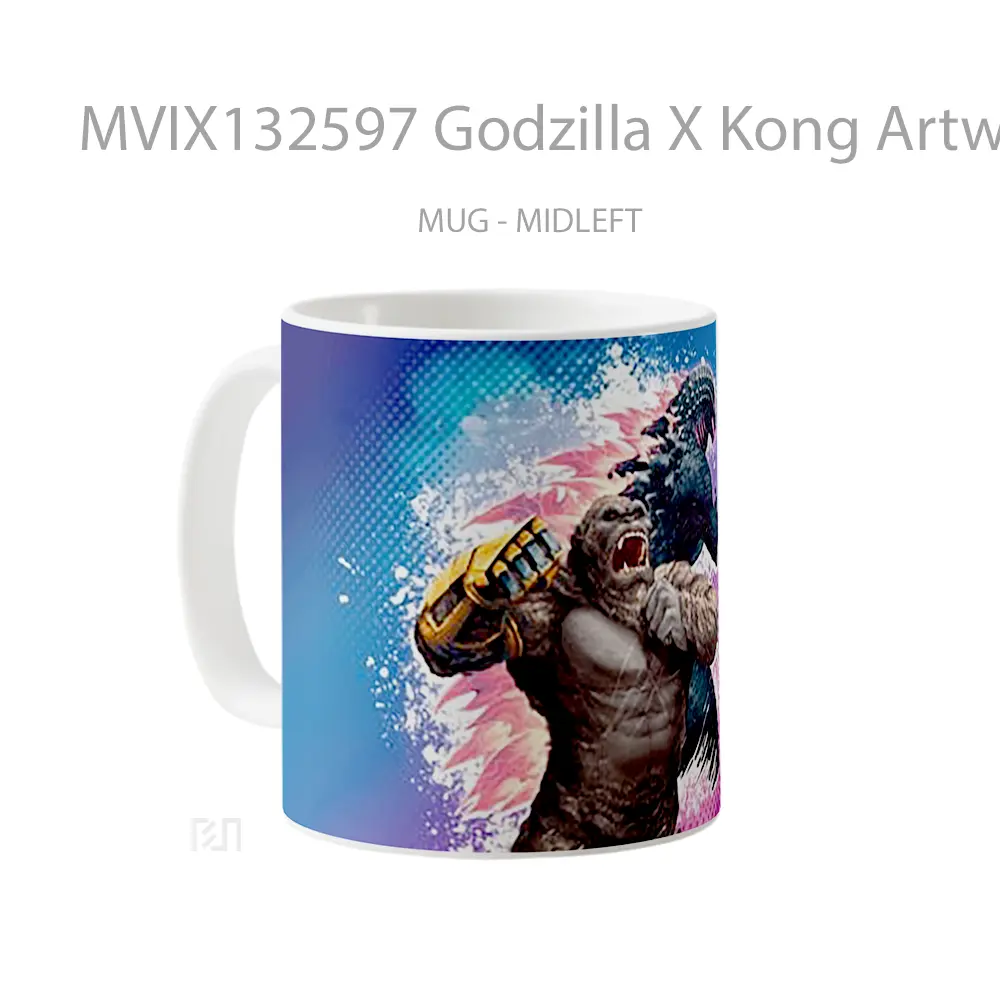 Mug Godzilla X Kong Artwork Gelas Seni Modern - All-side / Desain