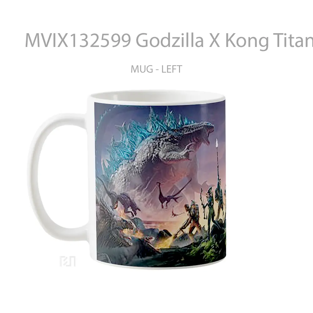 Mug Godzilla X Kong Titan Chasers Videogame Gelas Keramik Unik - All-side / Desain