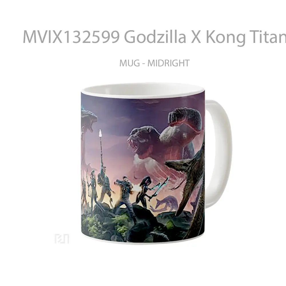 Mug Godzilla X Kong Titan Chasers Videogame Gelas Keramik Unik - All-side / Desain