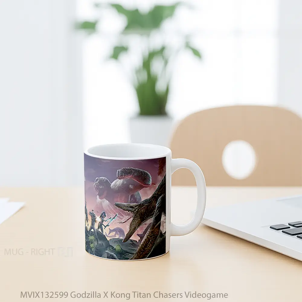 Mug Godzilla X Kong Titan Chasers Videogame Gelas Keramik Unik - All-side / Desain