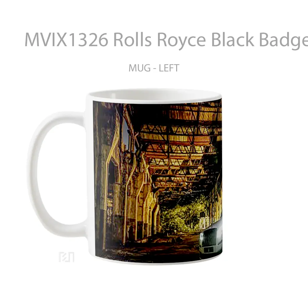 Mug Rolls Royce Black Badge Cangkir Mobil - All-side / Desain