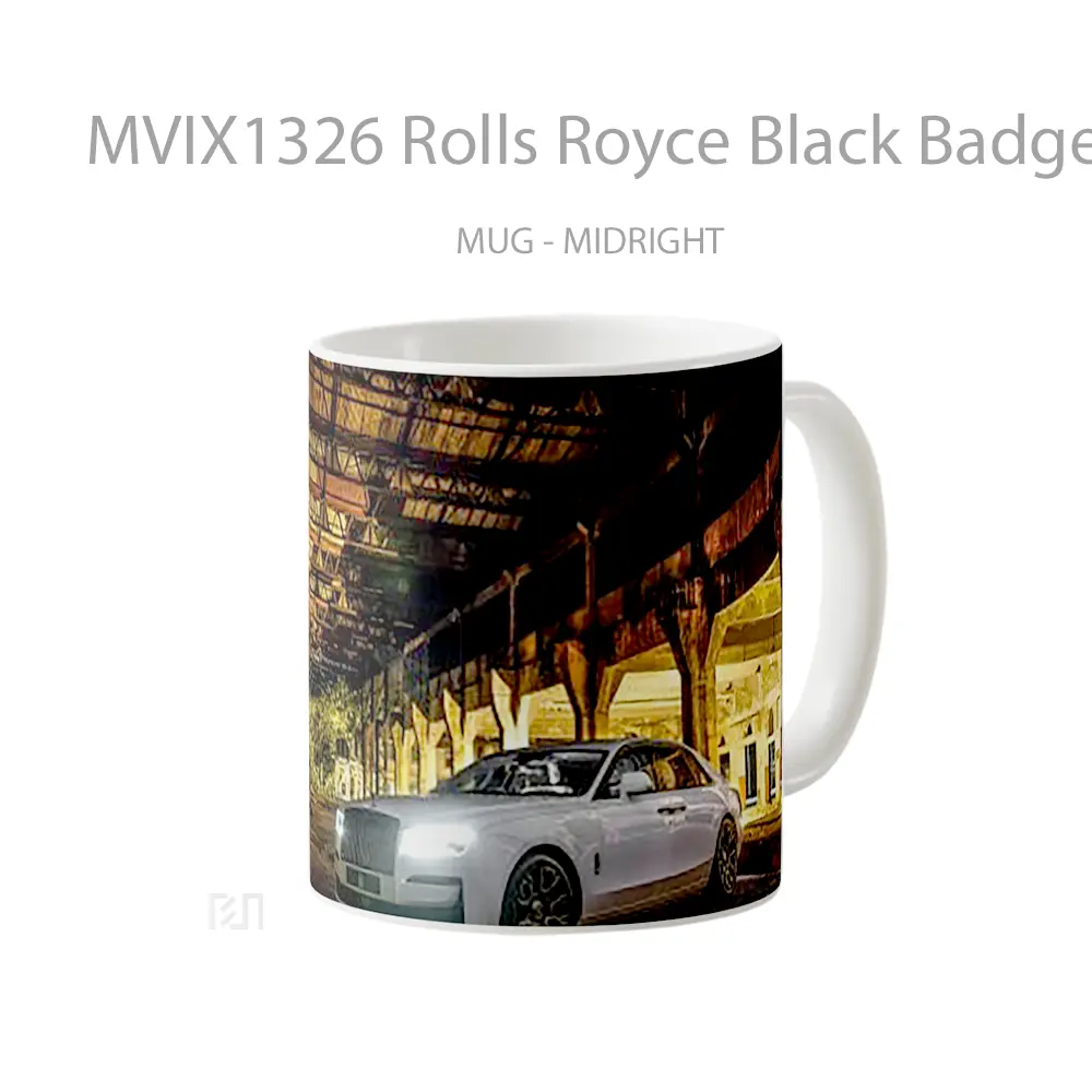 Mug Rolls Royce Black Badge Cangkir Mobil - All-side / Desain