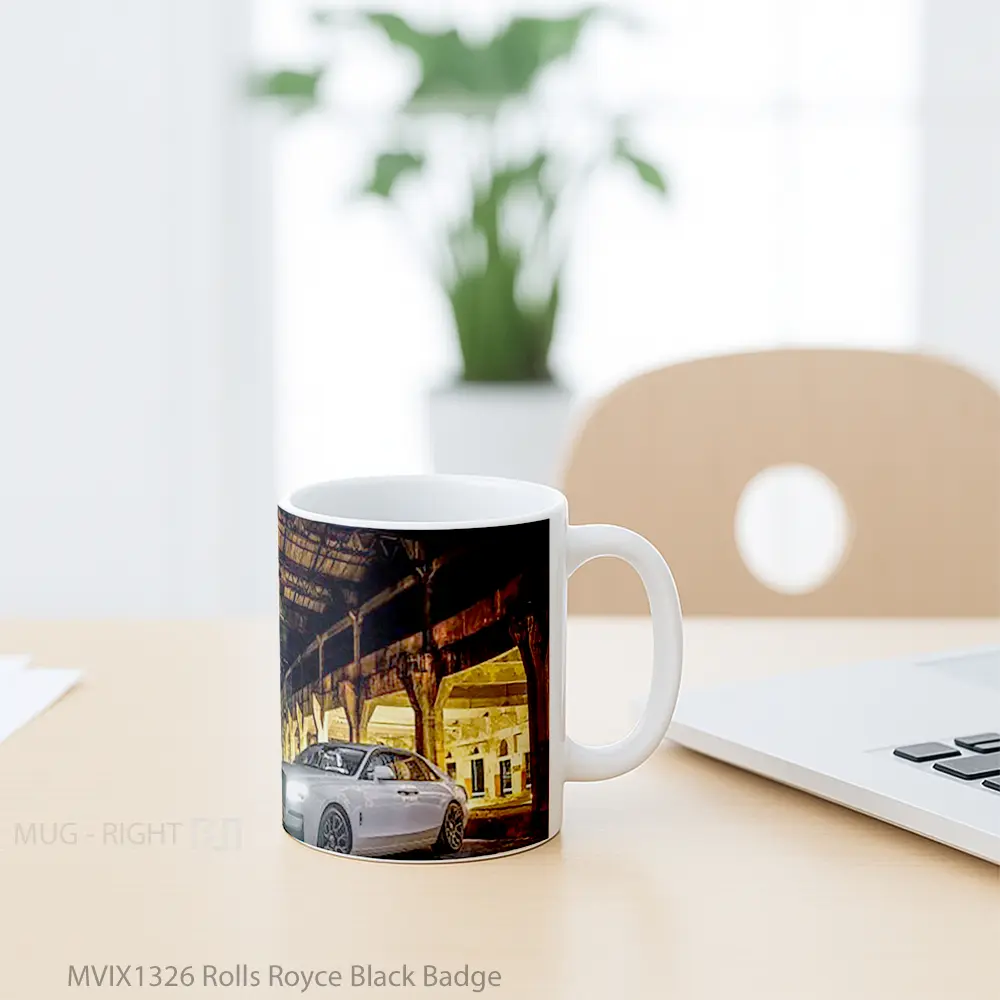 Mug Rolls Royce Black Badge Cangkir Mobil - All-side / Desain