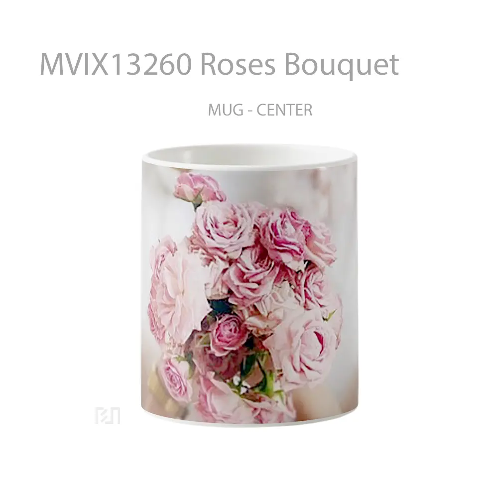 Mug Roses Bouquet Gelas Keramik Unik
