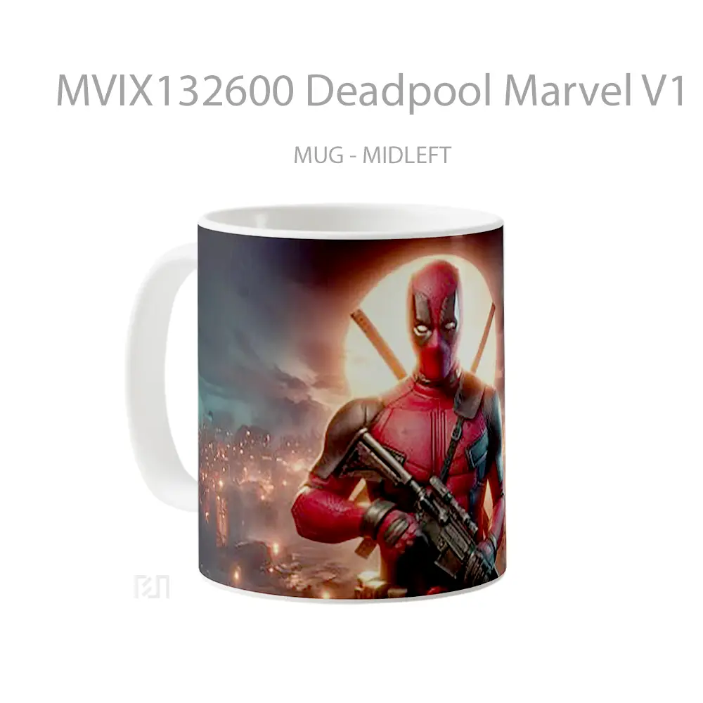 Mug Deadpool Marvel V1 Gelas Superhero - All-side / Desain