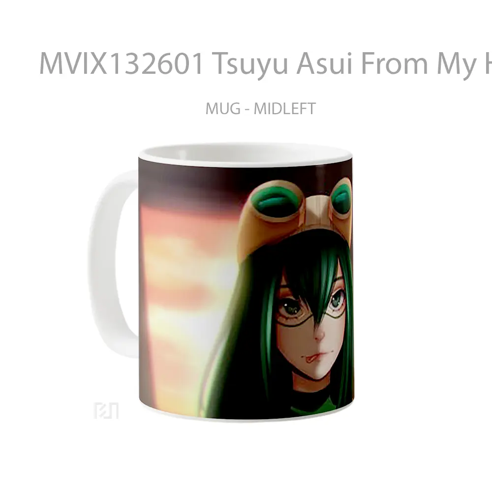 Mug Tsuyu Asui From My Hero Academia V1 Cangkir Anime - All-side / Desain