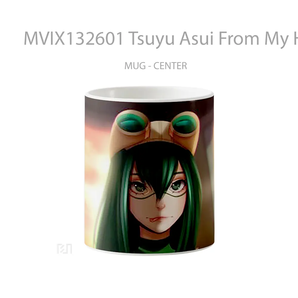 Mug Tsuyu Asui From My Hero Academia V1 Cangkir Anime