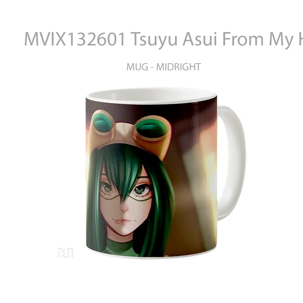 Mug Tsuyu Asui From My Hero Academia V1 Cangkir Anime - All-side / Desain