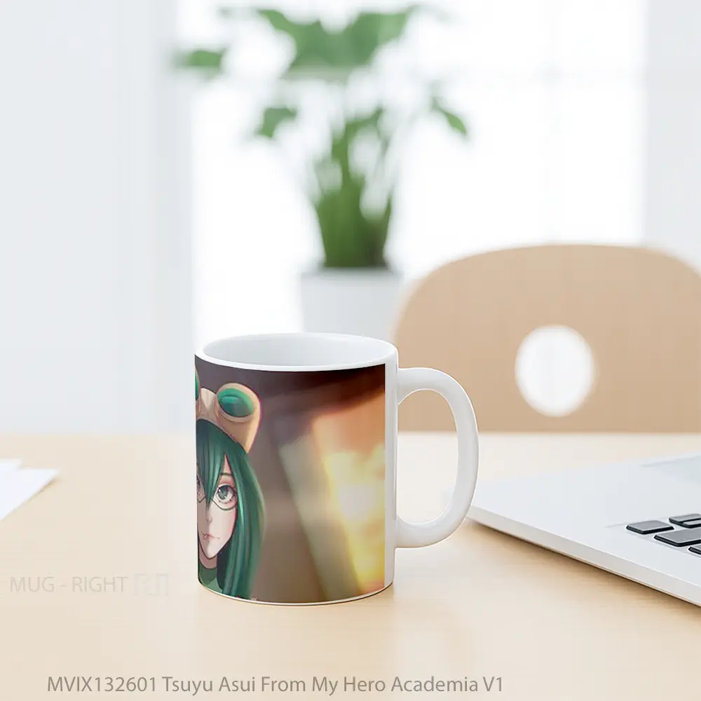 Mug Tsuyu Asui From My Hero Academia V1 Cangkir Anime - All-side / Desain