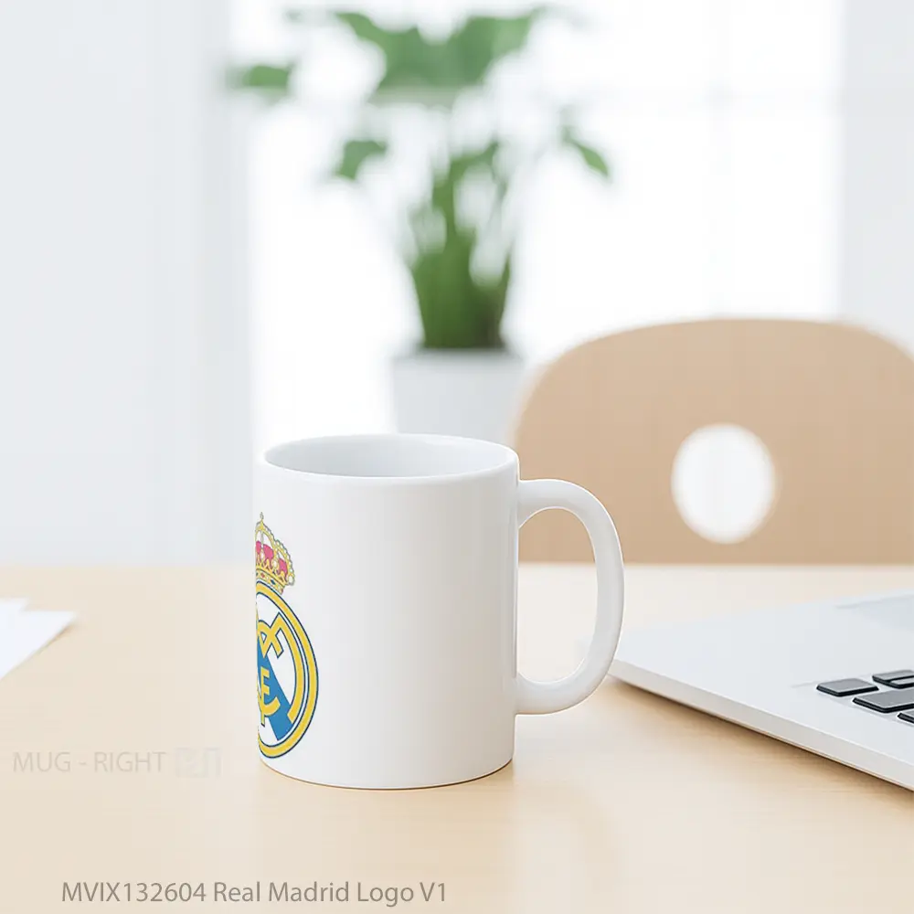 Mug Real Madrid Logo V1 Gelas Keramik Unik - All-side / Desain