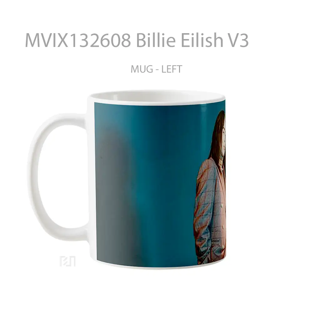 Mug Billie Eilish V3 Gelas Selebriti - All-side / Desain