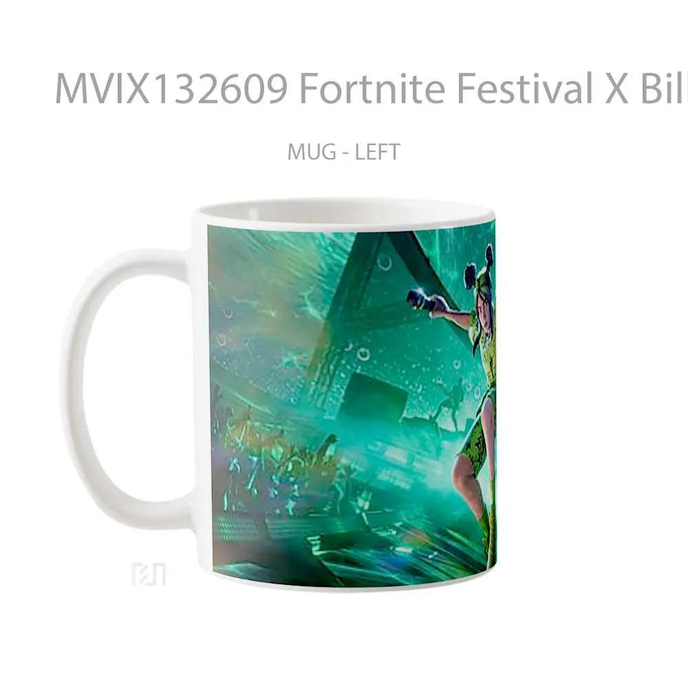 Mug Fortnite Festival X Billie Eilish Cangkir Gamer - All-side / Desain