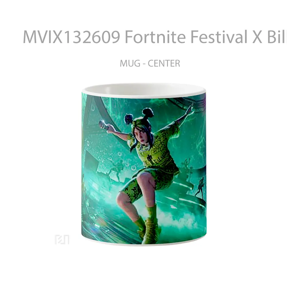 Mug Fortnite Festival X Billie Eilish Cangkir Gamer