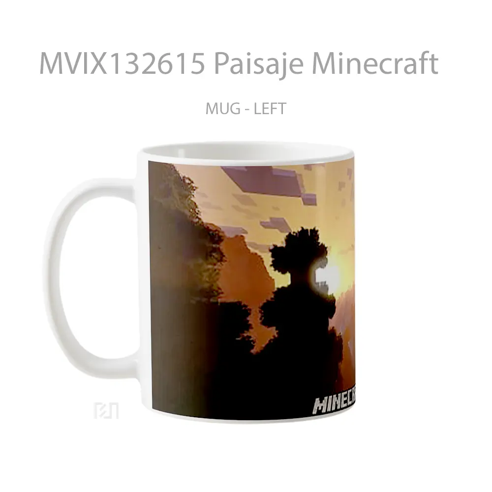 Mug Paisaje Minecraft Cangkir Gamer - All-side / Desain